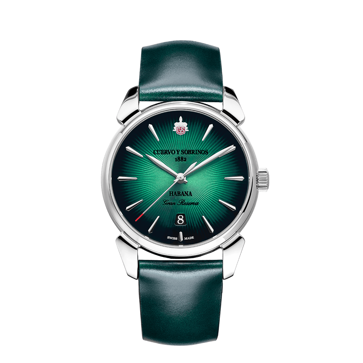 Cuervo Y Sobrinos Historiador Gran Reserva 'British' Watch – Green Dial / Stainless Steel – 3101.1GRG