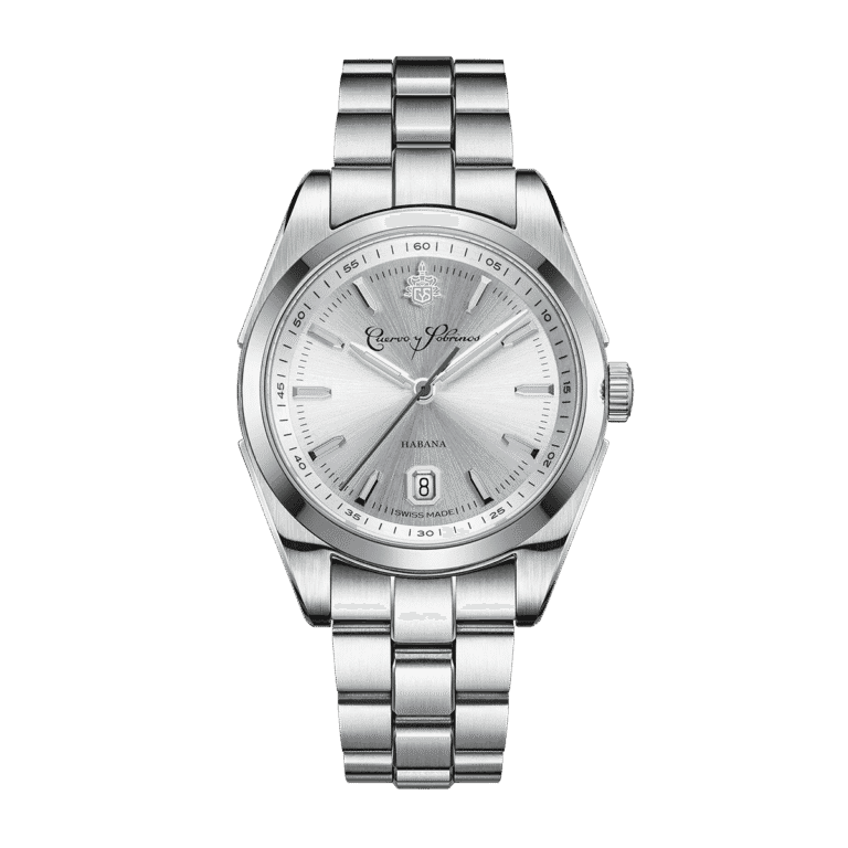 Cuervo Y Sobrinos Robusto 1935 Ceniza Watch – Argente Dial / Stainless Steel – 3161B.1A