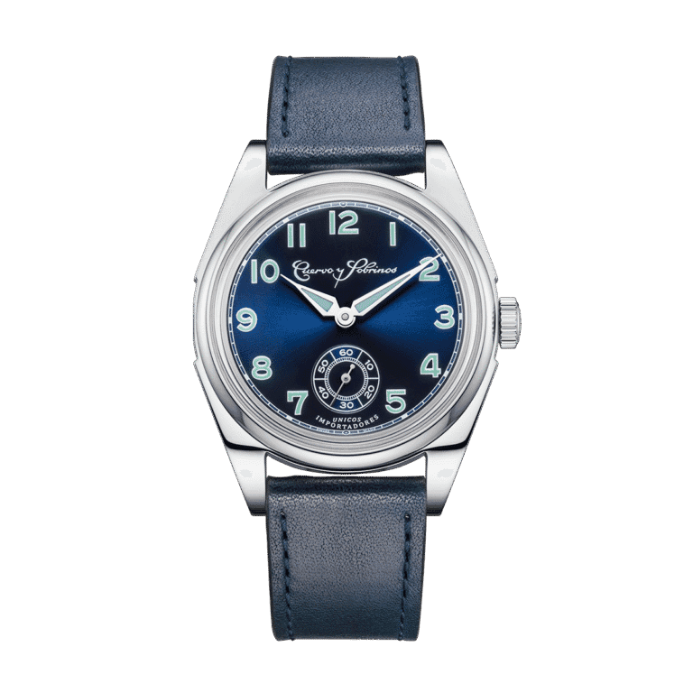 Cuervo Y Sobrinos Robusto 'Sans Souci' Blue Dial with Accessories Watch - 3162.1B
