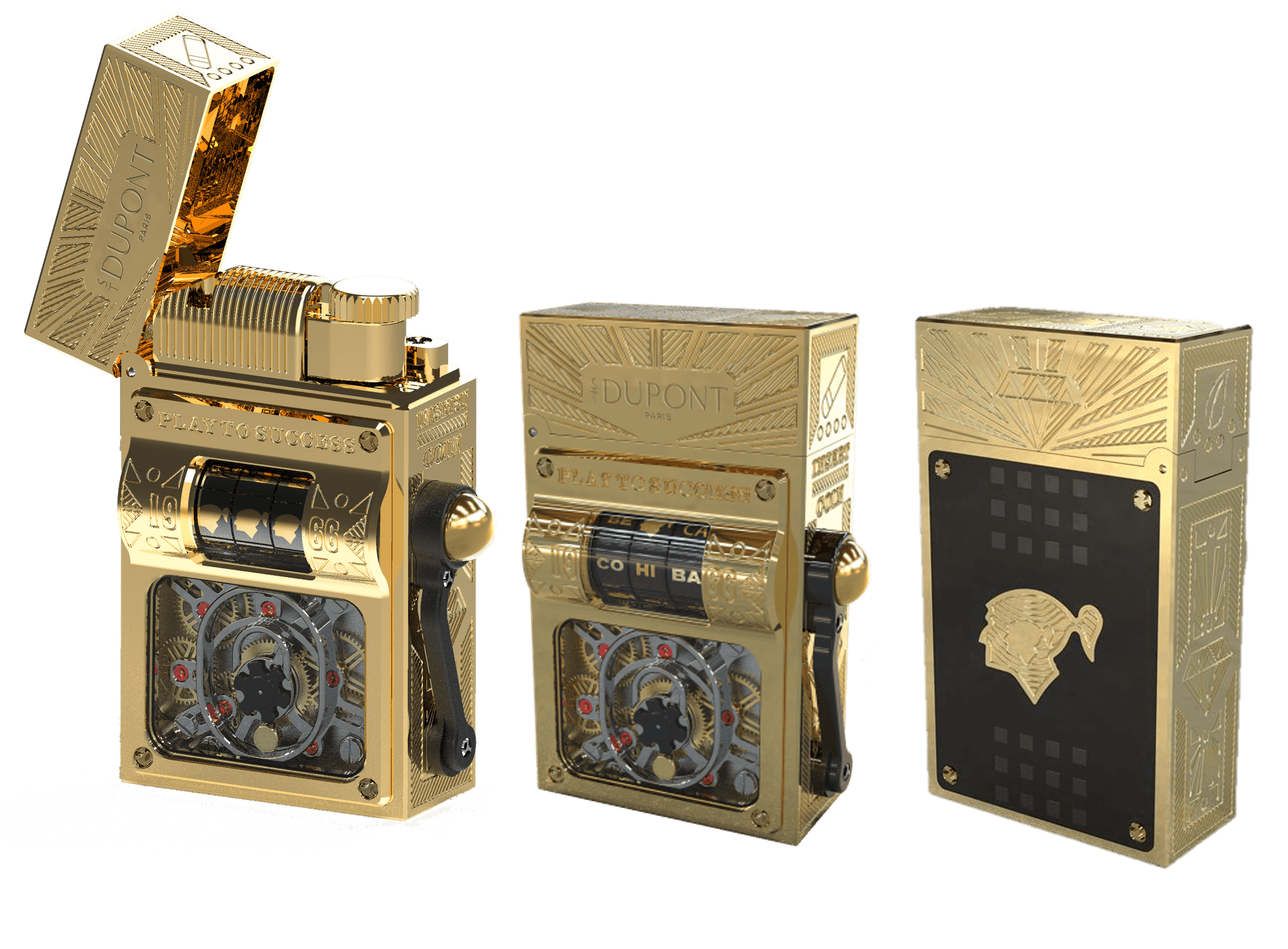 Bật lửa kim loại S.T.Dupont Haute Creation Complication Cohiba YG - J16021