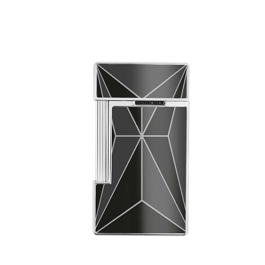 S.T. Dupont Slimmy X Torch Lighter, Black Lacquer and Chrome - 028277