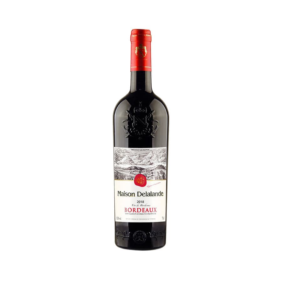 Rượu Vang Đỏ Maison Delalande Vin De Bordeaux Appellation D'Origine Protégée 2018 13.5% 750ML