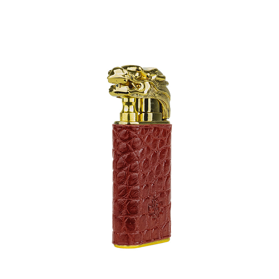 AVANTI EXCLUSIVE ACCESSORIES Bật lửa-Lighter Croco - Burgundy