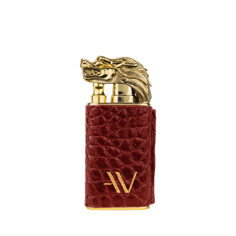 AVANTI EXCLUSIVE ACCESSORIES Bật lửa-Lighter Croco - Burgundy