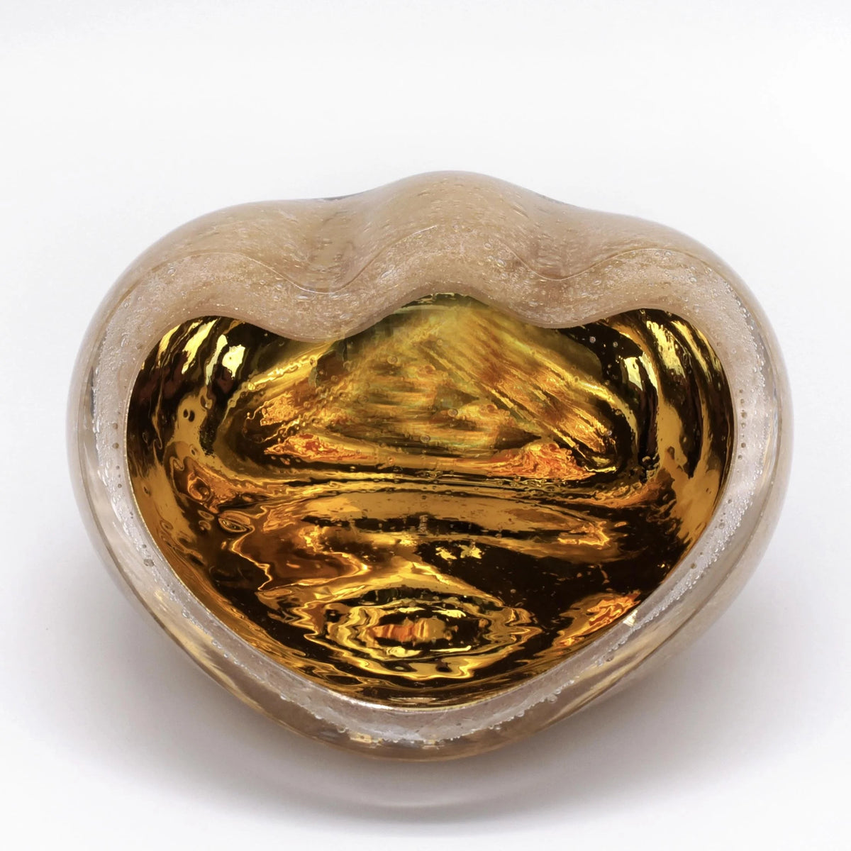 Czevitrum ACCESSORIES SALAMANDER ASHTRAY GOLD CRYSTAL BIG