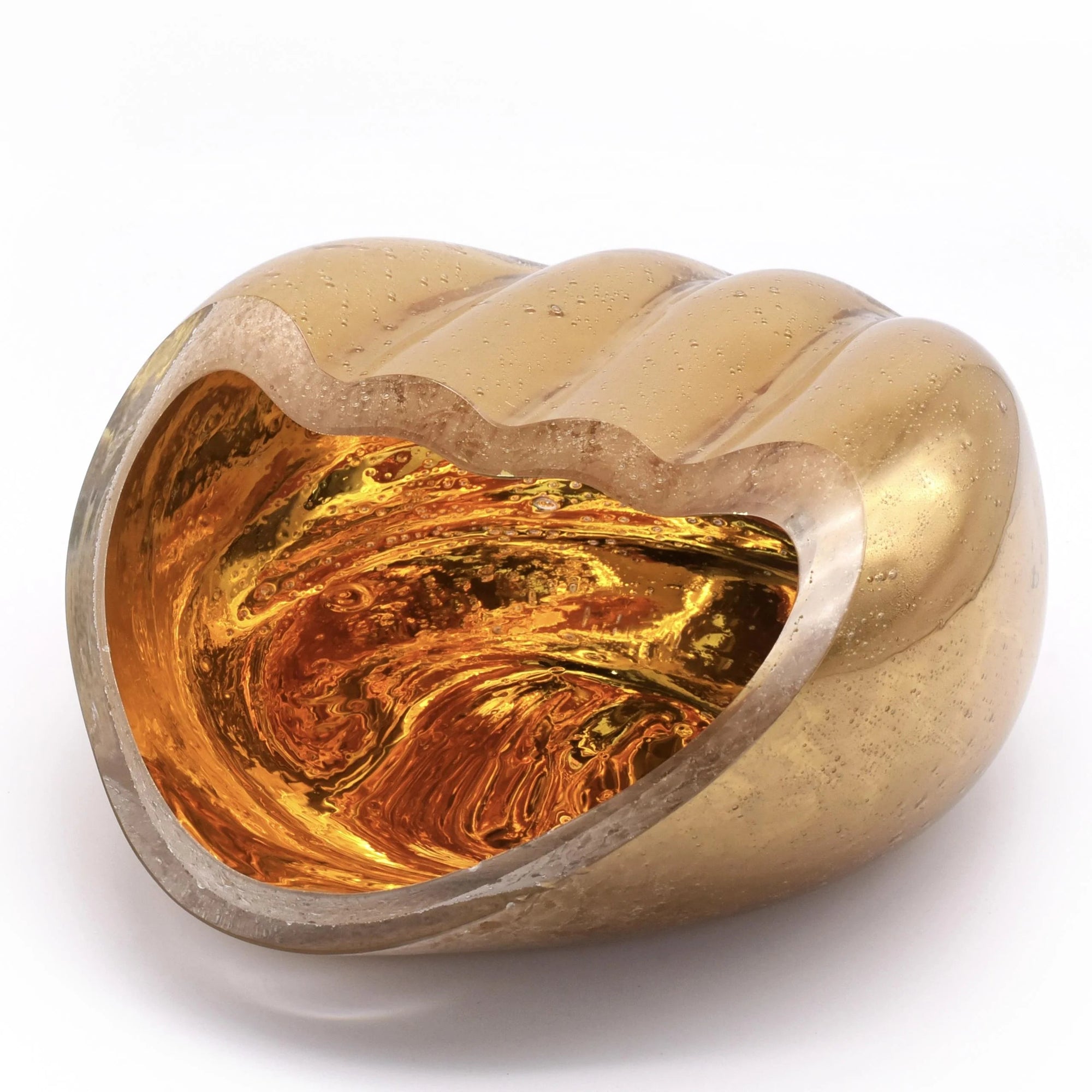 Czevitrum ACCESSORIES SALAMANDER ASHTRAY GOLD CRYSTAL BIG