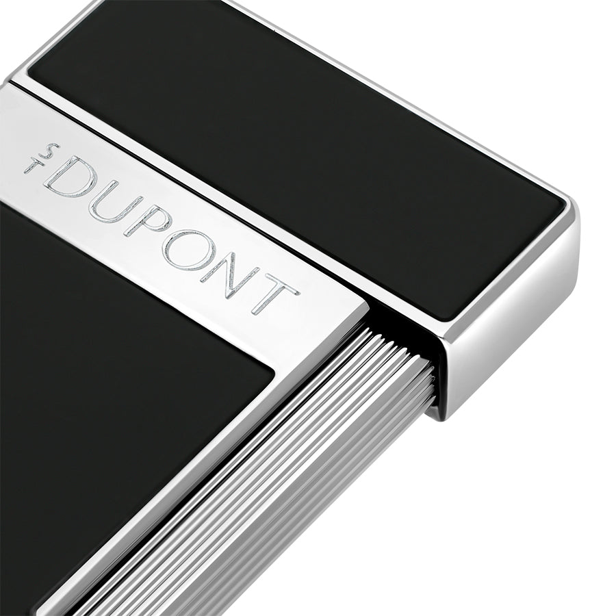 DUPONT ACCESSORIES Bật Lửa Châm Cigar Bằng KL  (Li Slimmy Black Lacquer/Chrome - 028221) - S.T.Dupont