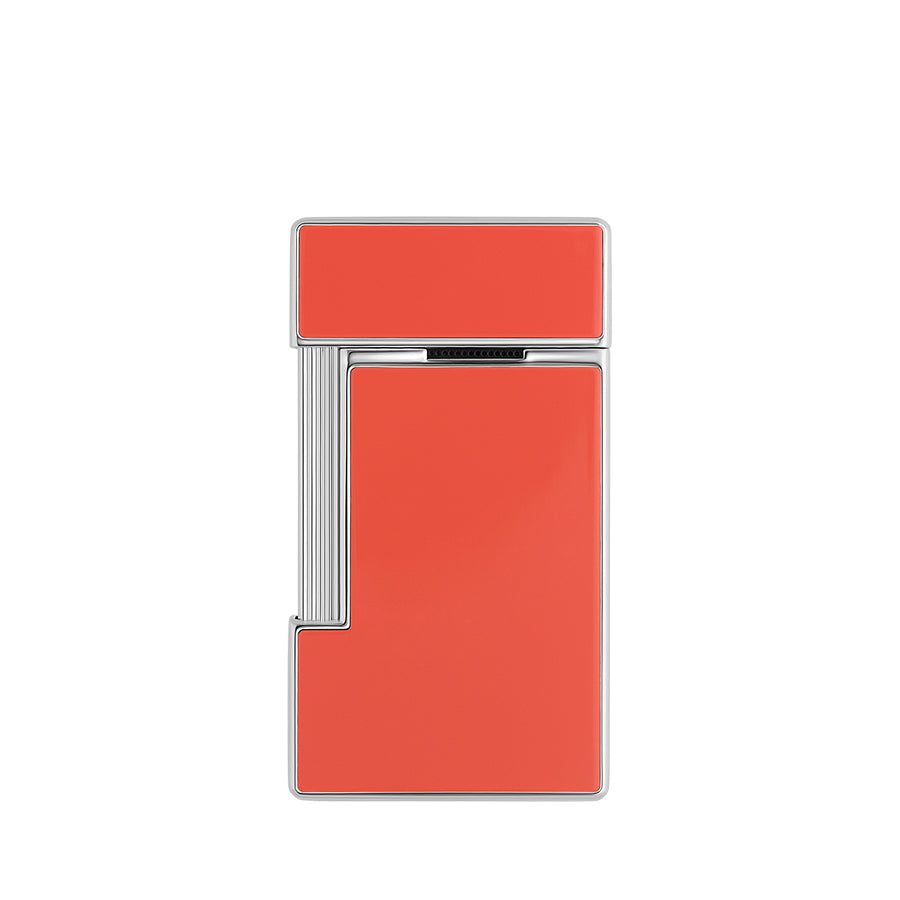 DUPONT ACCESSORIES Bật Lửa Châm Cigar Bằng KL Màu Hồng Cam (Li Slimmy Coral Lacquer/Chrome - 028006) - S.T.Dupont