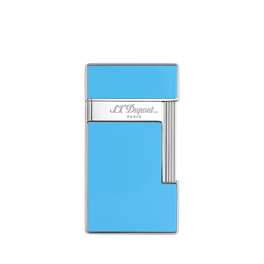 DUPONT ACCESSORIES Bật Lửa Châm Cigar Bằng KL Màu Xanh Dương Nhạt (Li Slimmy Lightblue Laq/Chrome - 028007) - S.T.Dupont