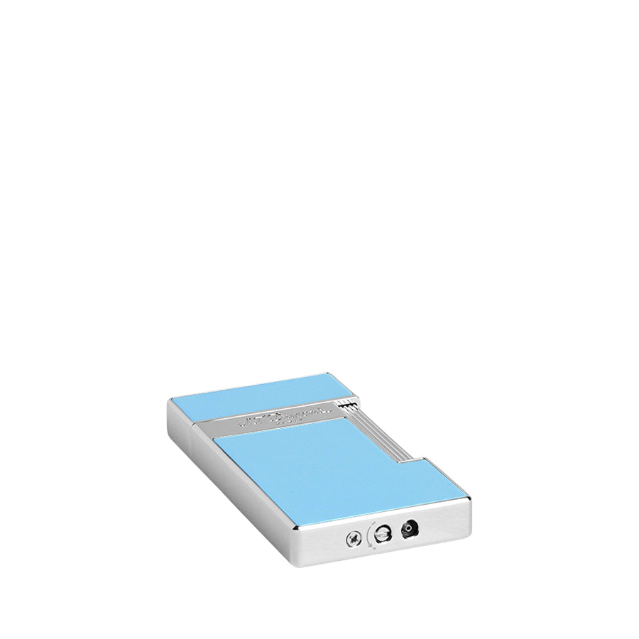 DUPONT ACCESSORIES Bật Lửa Châm Cigar Bằng KL Màu Xanh Dương Nhạt (Li Slimmy Lightblue Laq/Chrome - 028007) - S.T.Dupont