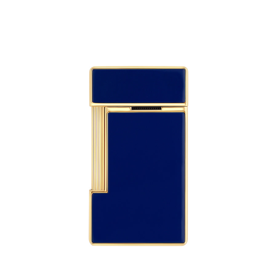 DUPONT ACCESSORIES Bật Lửa Châm Cigar Bằng KL Màu Xanh/Vàng (Li Slimmy Blue Lacquer/Golden - 028225) - S.T.Dupont