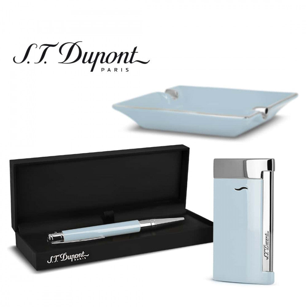 DUPONT ACCESSORIES Bật Lửa ST. Dupont Li Slim7 Baby Blue  Style No. 27779