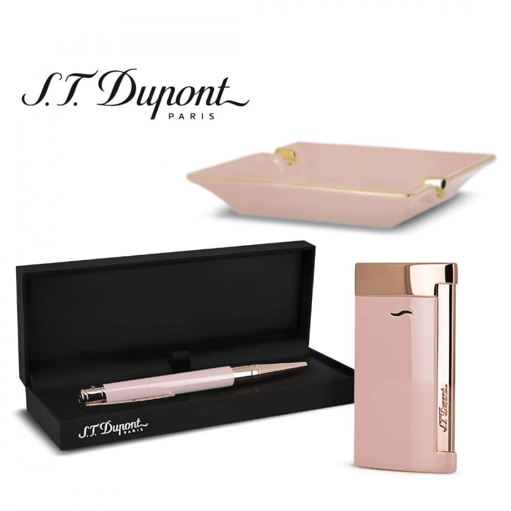 DUPONT ACCESSORIES Bật Lửa ST. Dupont Li Slim7 Baby Pink / Pink Gold Style No. 27778