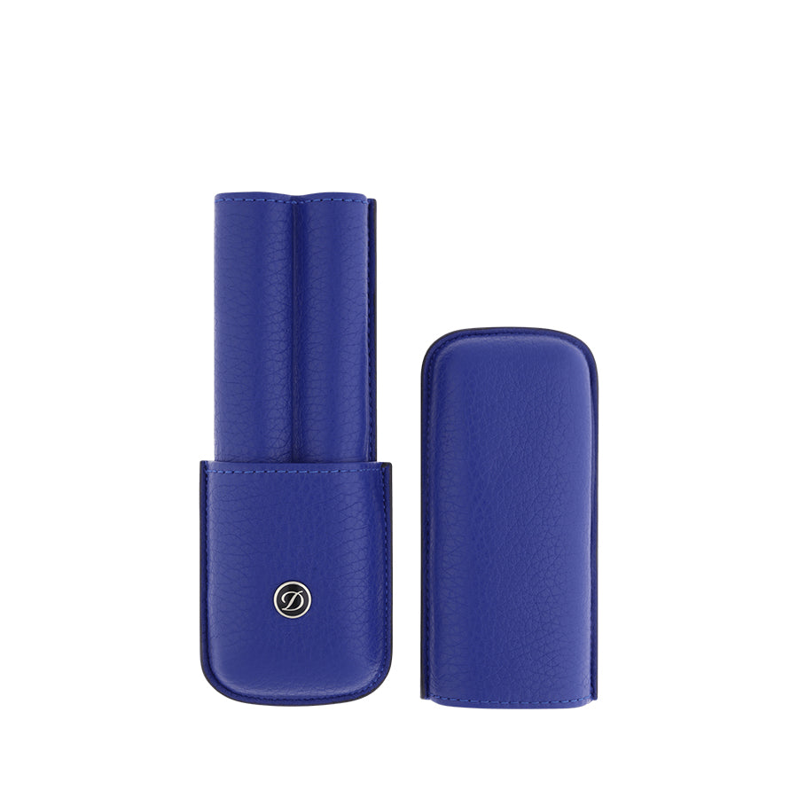 DUPONT ACCESSORIES Bao Da Đựng Bút Bằng Da Bò (Rigid Pen Case X2 Blue - 007132) - S.T.Dupont