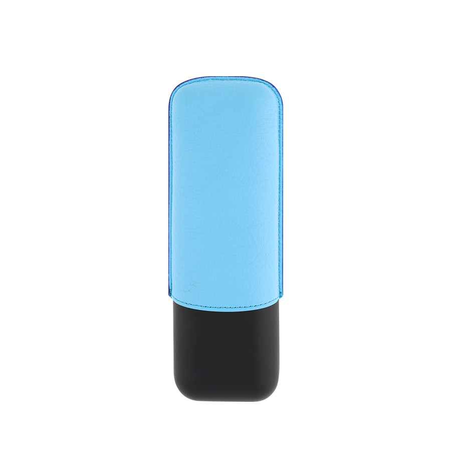 DUPONT ACCESSORIES Bao Da Đựng Cigar Bằng Da Bò Loại 2 Điếu Màu Xanh Ngọc/Đen (2 CG Case Turquoise Gr/Matte - 183243) - S.T.Dupont