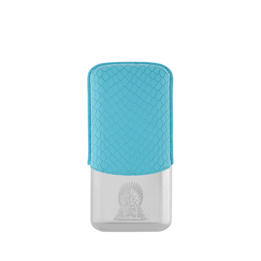 DUPONT ACCESSORIES Bao Da Đựng Cigar Bằng Da Bò Loại 3 Điếu (3 CG Case Got Ice / Chrome - 183042) - S.T.Dupont