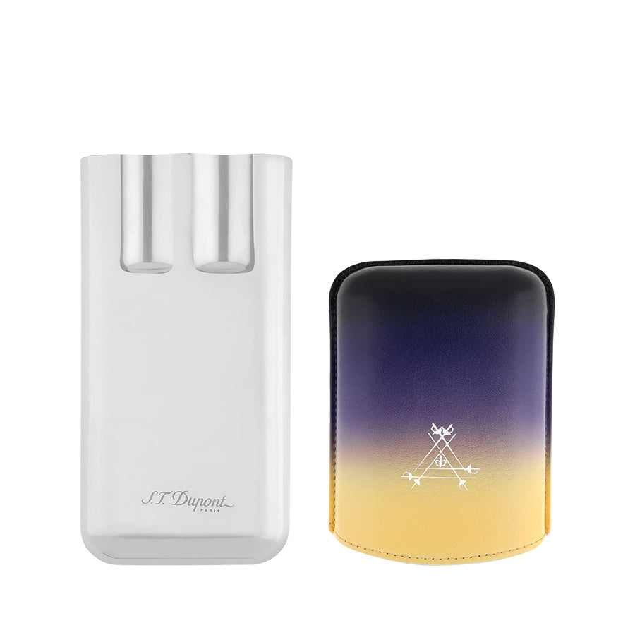 DUPONT ACCESSORIES Bao Da Đựng Cigar Bằng Da Bò Loại 3 Điếu (3 Cigars Case La Nuit - 183035) - S.T.Dupont