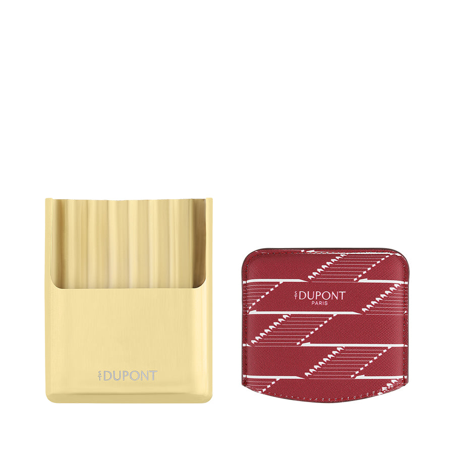 DUPONT ACCESSORIES Bao da đựng Xì gà S.T. Dupont Monogram 1872 BURGUNDY | 183178