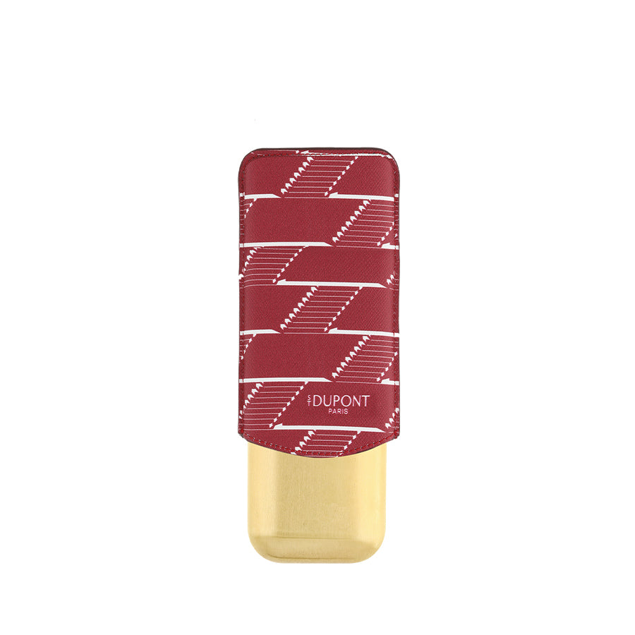 DUPONT ACCESSORIES Bao da đựng Xì gà S.T. Dupont Monogram 1872 BURGUNDY | 183478