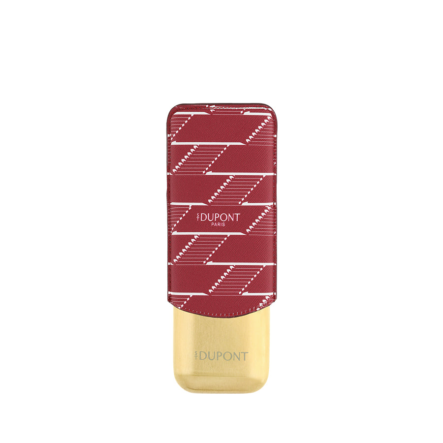 DUPONT ACCESSORIES Bao da đựng Xì gà S.T. Dupont Monogram 1872 BURGUNDY | 183478