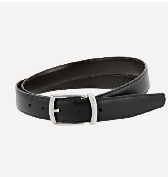 DUPONT ACCESSORIES Black & Brown Dây thắt lưng bằng da bò  đen nâu ST. Dupont BELT TG PALL R BLA/BR 30MM style No. 8240120.