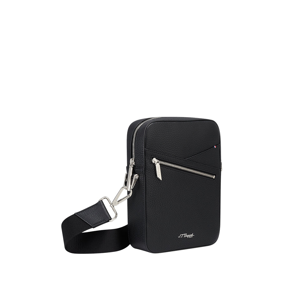 DUPONT ACCESSORIES Black chưa có hình [style_3597390295590] Túi da bằng da bò màu đen  (ZIP CROSSBODY NEO CAPS GR BLCK - 181246) - S.T.Dupont
