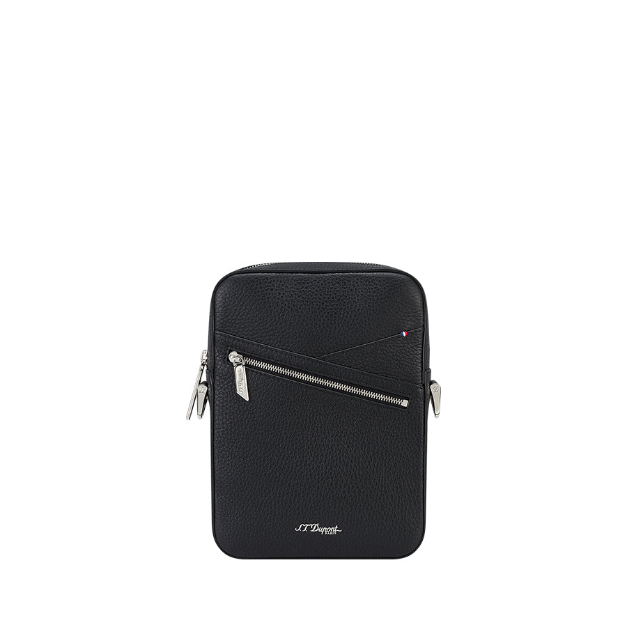 DUPONT ACCESSORIES Black chưa có hình [style_3597390295590] Túi da bằng da bò màu đen  (ZIP CROSSBODY NEO CAPS GR BLCK - 181246) - S.T.Dupont