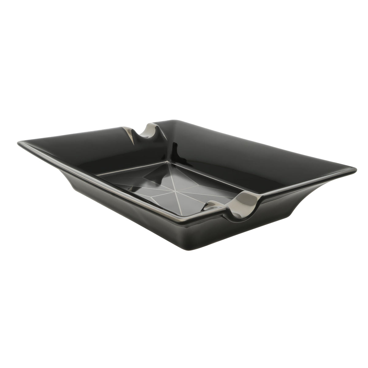 DUPONT ACCESSORIES Black [style_3597390299376] Gạt tàn Xì gà bằng sứ - hiệu S.T. Dupont (LARGE ASHTRAY  X  BLACK style No. 006470).KT: (220x17x4)mm