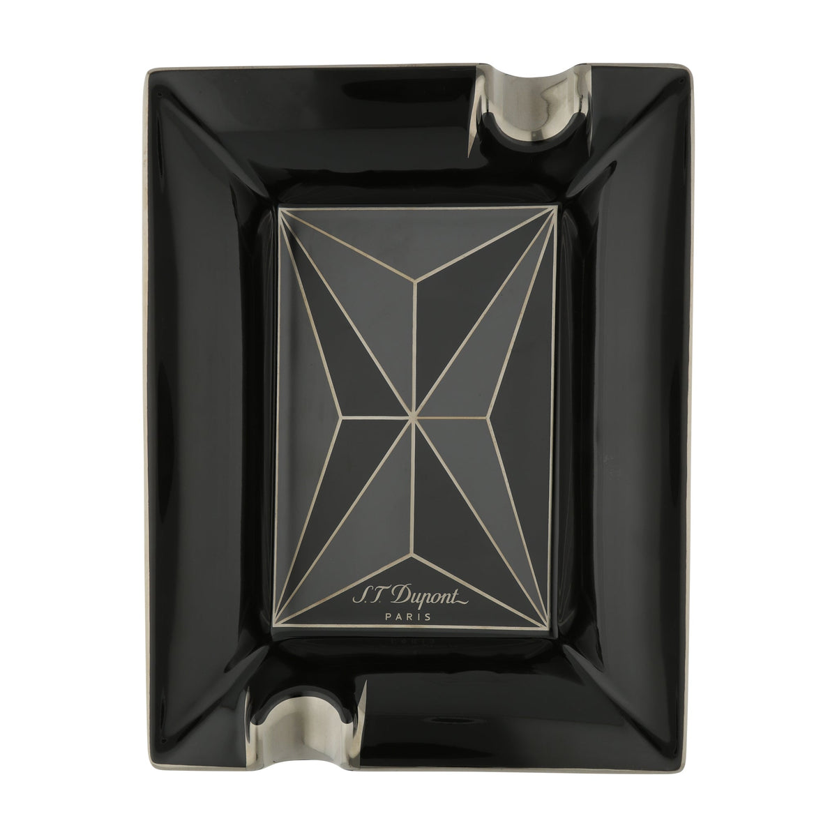 DUPONT ACCESSORIES Black [style_3597390299376] Gạt tàn Xì gà bằng sứ - hiệu S.T. Dupont (LARGE ASHTRAY  X  BLACK style No. 006470).KT: (220x17x4)mm