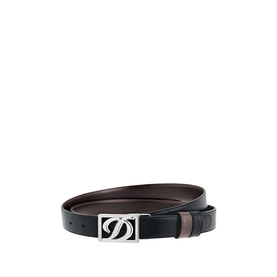 DUPONT ACCESSORIES Blue &amp; Brown S.T.DUPONT BOX REVERSIBLE BELT BROWN