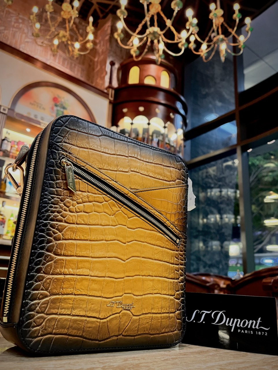 DUPONT ACCESSORIES BROWN S.T.DUPONT CIGAR CROSSBODY BROWN CRUST