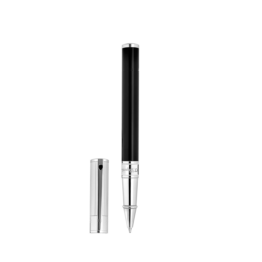 DUPONT ACCESSORIES Bút Bi Bằng KL Màu Đen/Chrome (Wi D-Initial Rb Dt Black/Chrom - 262201) - S.T.Dupont