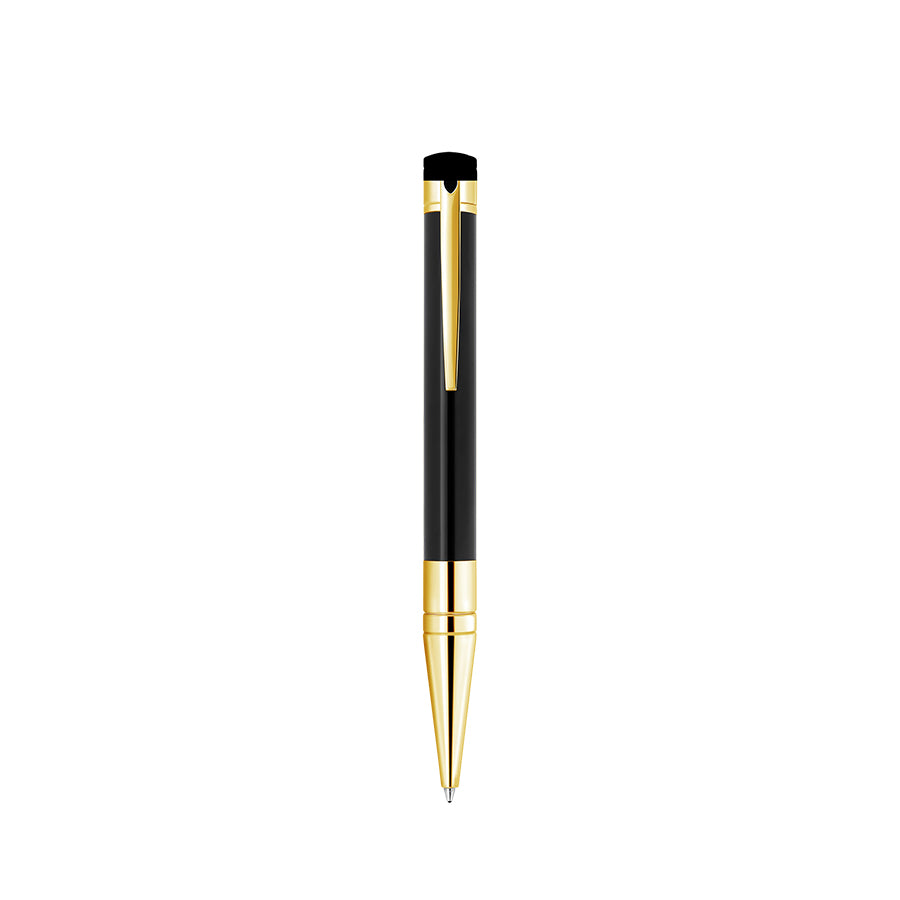DUPONT ACCESSORIES Bút Bi Bằng KL Màu Golden/Đen (Wi D-Initial Bp Black/Golden - 265202) - S.T.Dupont