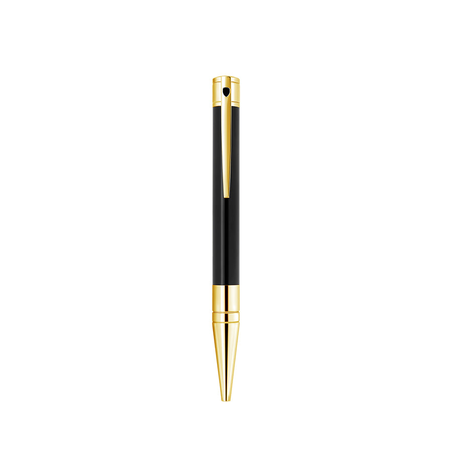 DUPONT ACCESSORIES Bút Bi Bằng KL Màu Golden/Đen (Wi D-Initial Bp Black/Golden - 265202) - S.T.Dupont