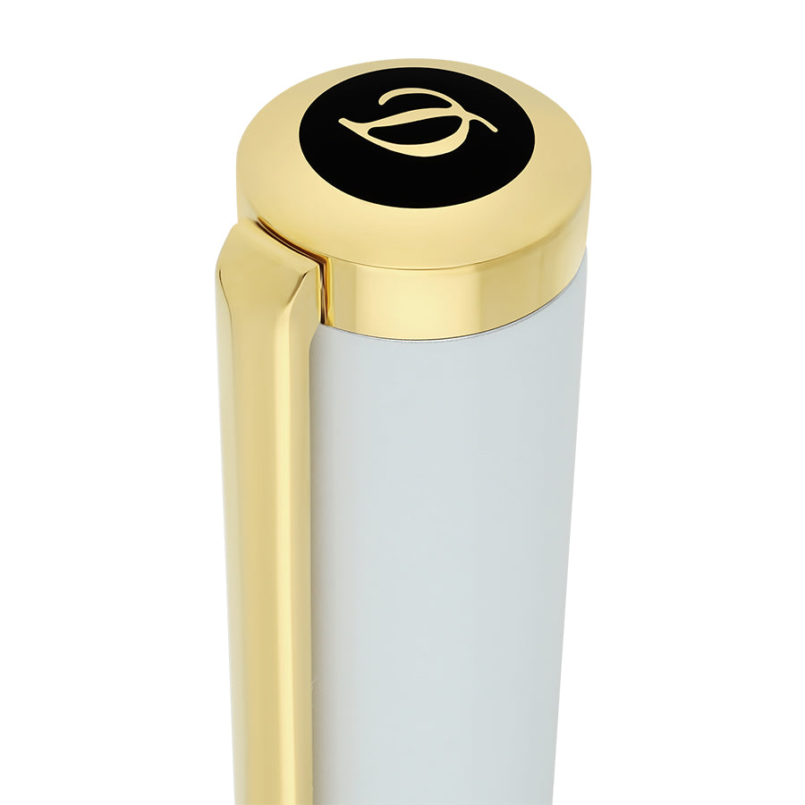 DUPONT ACCESSORIES Bút Bi Bằng KL Màu Trắng/Vàng (Wi Liberte Bp Lq White/Gold 3N - 465223G) - S.T.Dupont