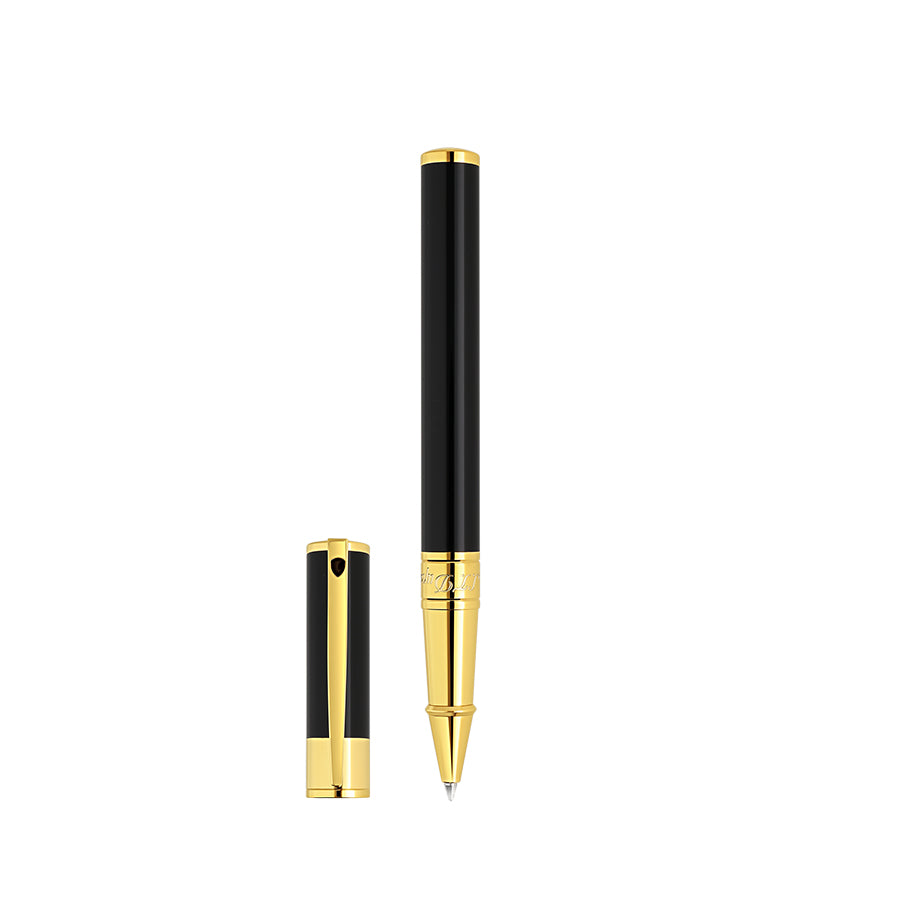 DUPONT ACCESSORIES Bút Bi Bằng KL (Wi D-Initial Rb Black/Golden - 262202) - S.T.Dupont