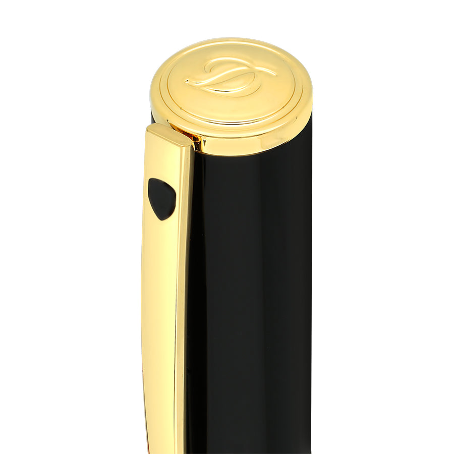 DUPONT ACCESSORIES Bút Bi Bằng KL (Wi D-Initial Rb Black/Golden - 262202) - S.T.Dupont