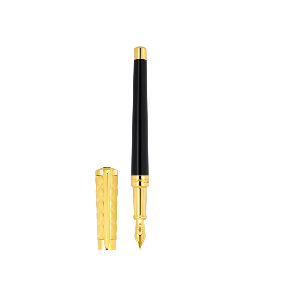 DUPONT ACCESSORIES Bút Máy Bằng KL Màu Đen/Vàng (Wi Liberte Fp Duo Blck/Gold 3N - 460221F) - S.T.Dupont