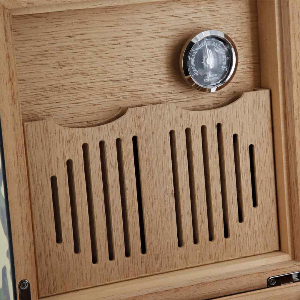 DUPONT ACCESSORIES CAMOUFLAGE CUBE CIGAR HUMIDOR