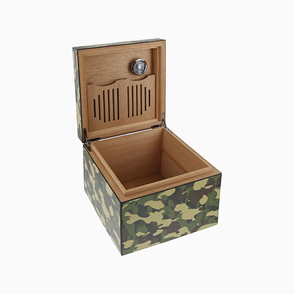 DUPONT ACCESSORIES CAMOUFLAGE CUBE CIGAR HUMIDOR