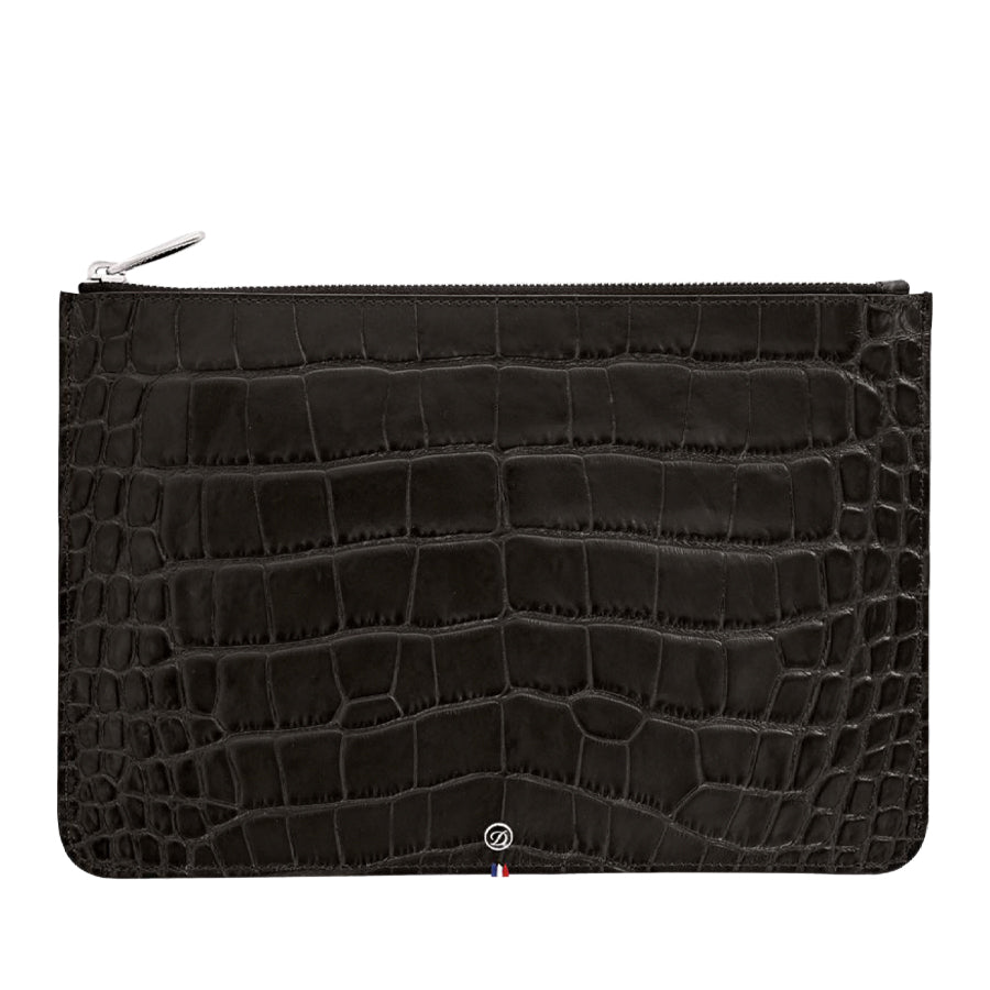 DUPONT ACCESSORIES chưa có hình [style_3597390264862] Túi cầm tay bằng da bò (SIMPLE POUCH DANDY BLACK - 181065) - S.T.Dupont