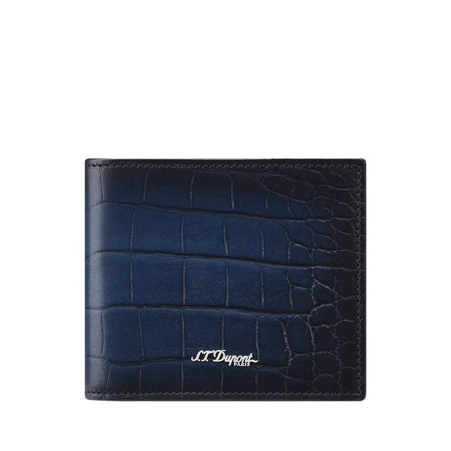 DUPONT ACCESSORIES chưa có hình [style_3597390291363] Ví da đựng thẻ bằng da bò màu xanh (BILLFOLD 6CC LGR ATELIER BLUE - 190377) - S.T.Dupont