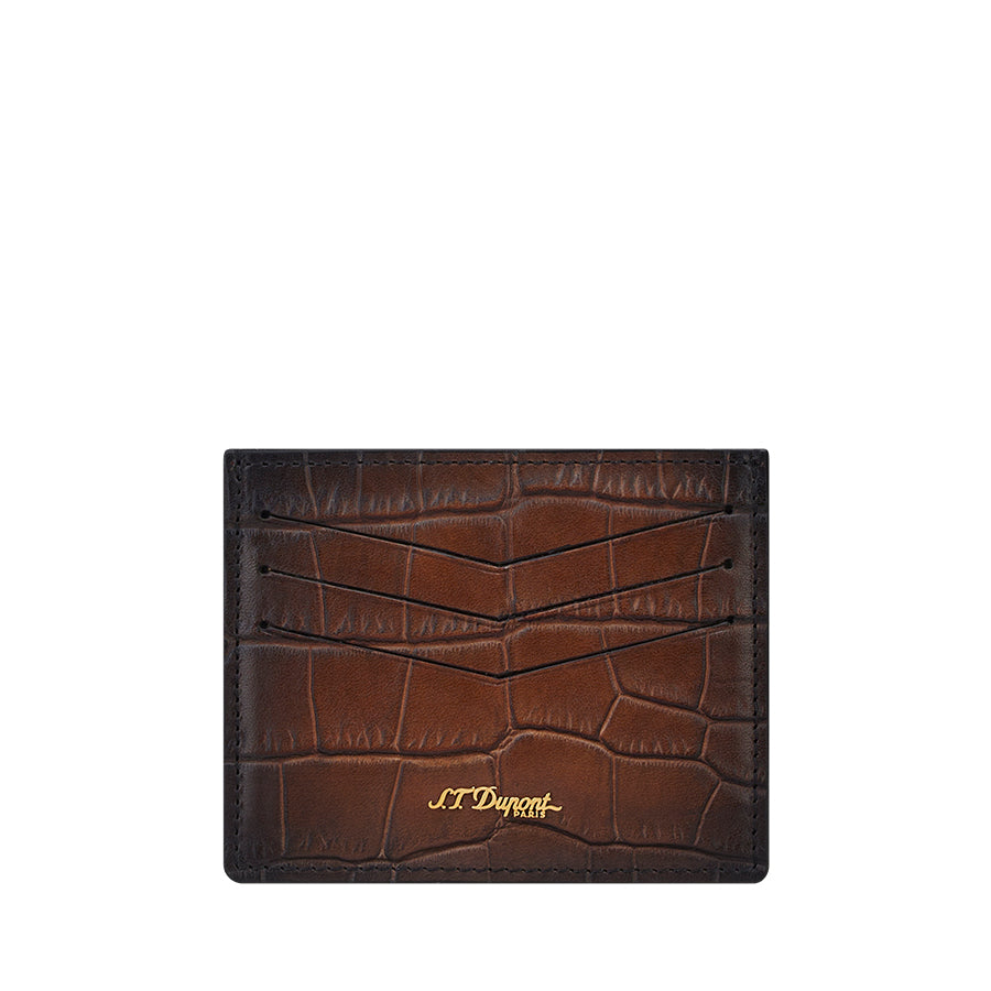 DUPONT ACCESSORIES chưa có hình [style_3597390291394] Ví da đựng thẻ bằng da bò màu nâu (CC HOLDER LGR ATELIER HAVANA - 190476) - S.T.Dupont