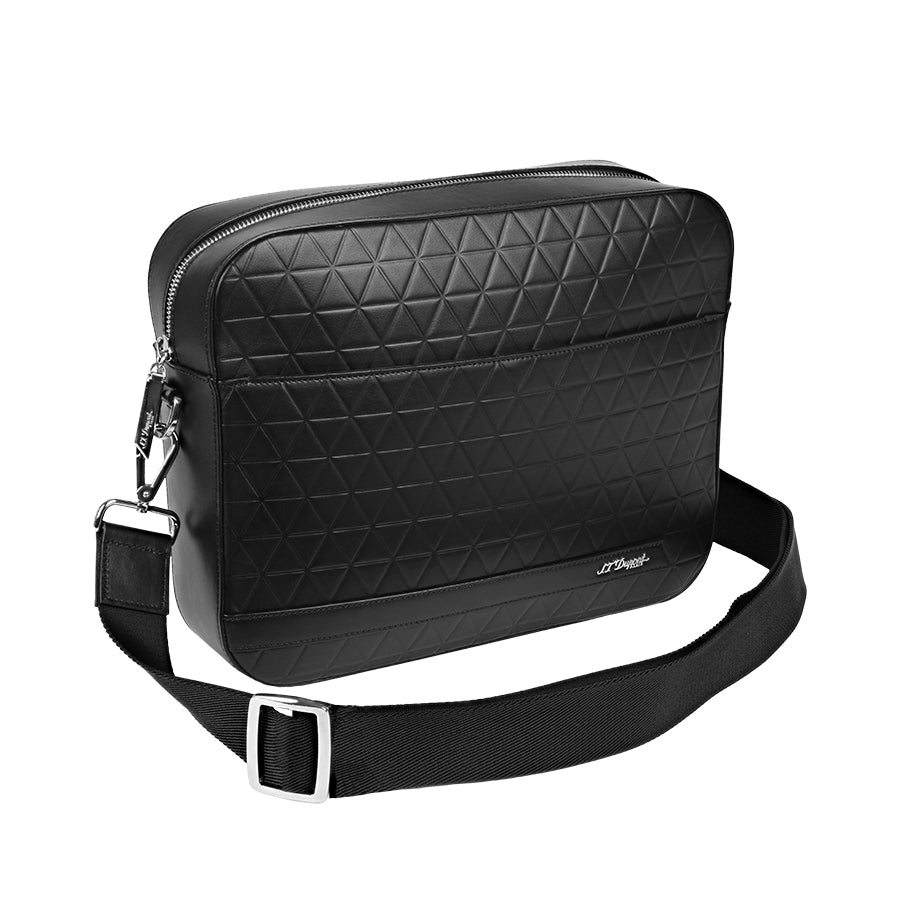 DUPONT ACCESSORIES chưa có hình [style_3597390295446] Cặp da bằng da bò (MESSENGER FIREHEAD BLACK - 160009) - S.T.Dupont