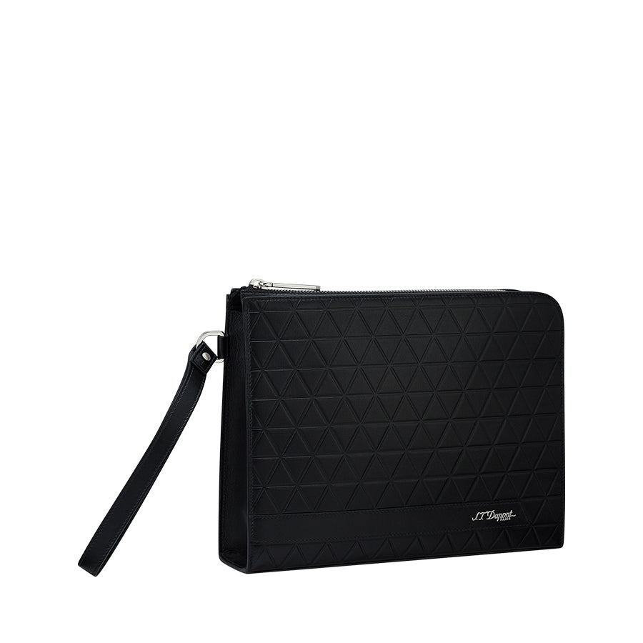 DUPONT ACCESSORIES chưa có hình [style_3597390295484] Túi xách cầm tay bằng da bò màu đen (LIFESTYLE CLUTCH FIREHEAD BLCK - 160012) - S.T.Dupont