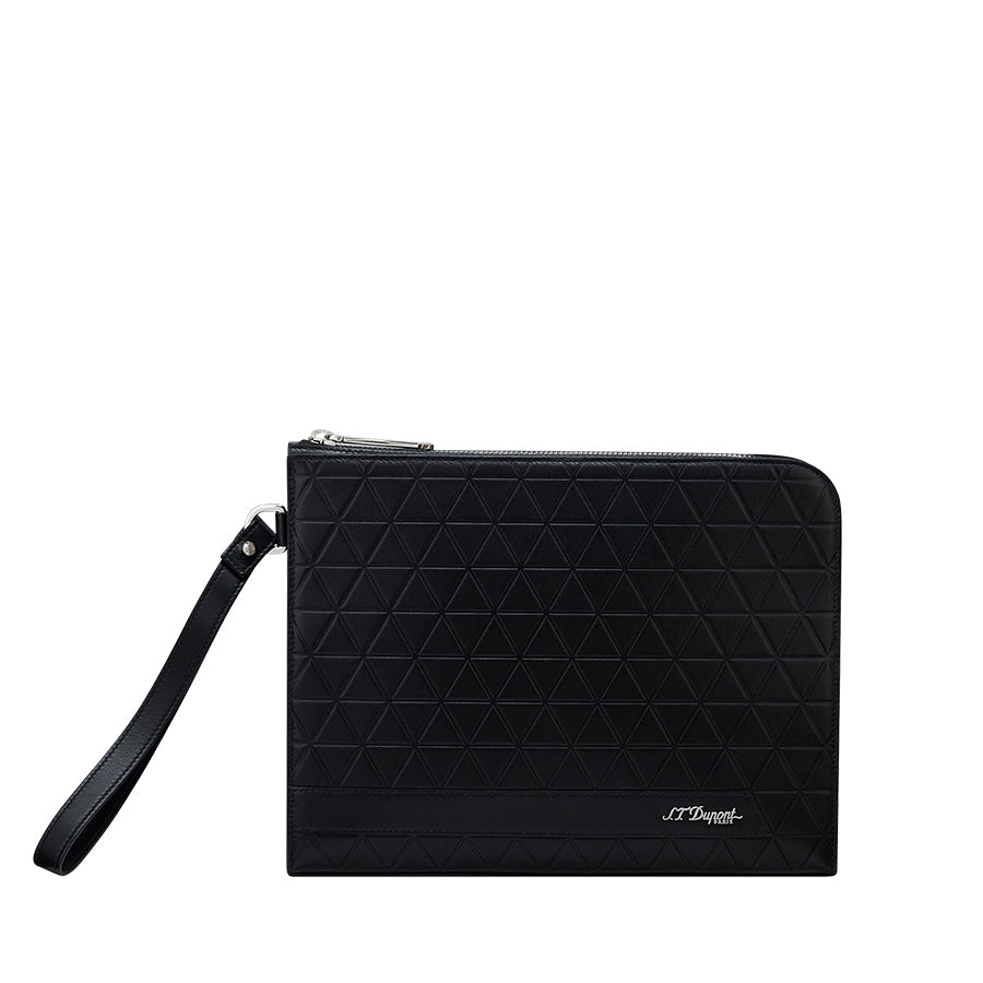 DUPONT ACCESSORIES chưa có hình [style_3597390295484] Túi xách cầm tay bằng da bò màu đen (LIFESTYLE CLUTCH FIREHEAD BLCK - 160012) - S.T.Dupont