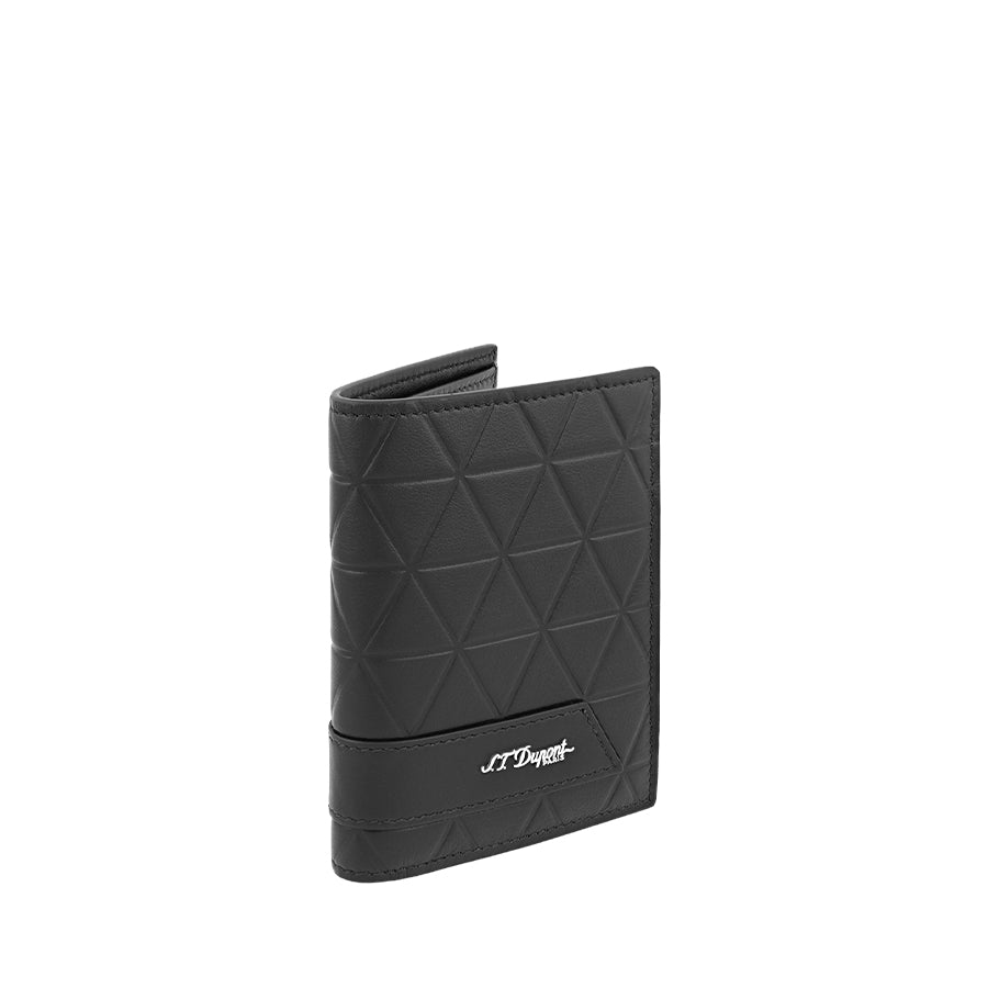DUPONT ACCESSORIES chưa có hình [style_3597390295507] Ví da đựng thẻ bằng da bò màu đen (VRTCAL 2CC&amp;COIN FIREHEAD BLACK - 161111) - S.T.Dupont