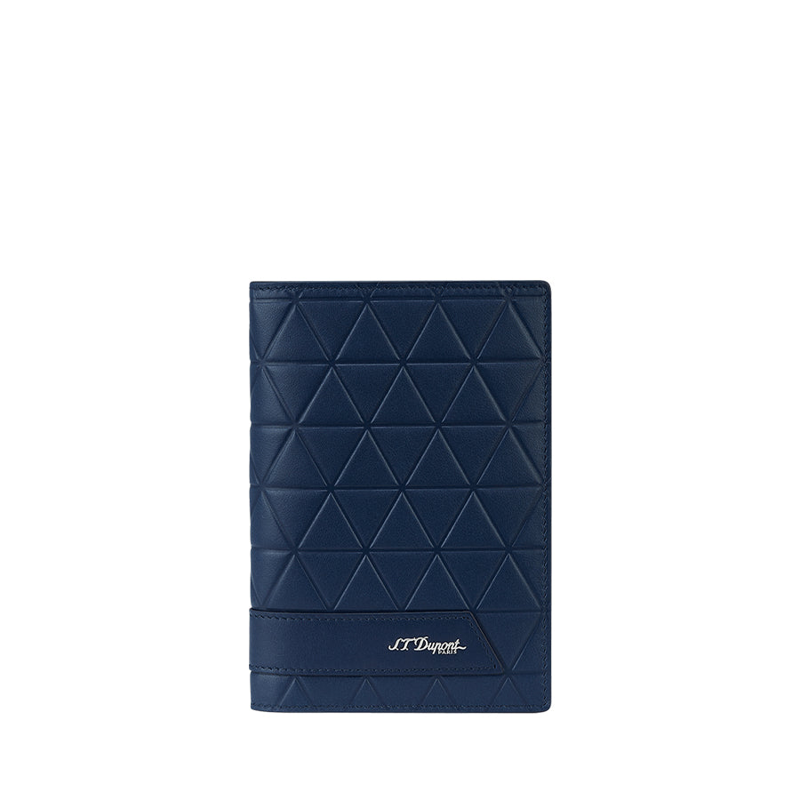 DUPONT ACCESSORIES chưa có hình [style_3597390295569] Ví da đựng thẻ bằng da bò màu xanh (PASSPORT HOLDER FIREHEAD BLUE - 161614) - S.T.Dupont