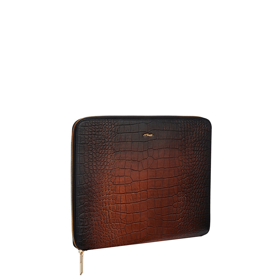 DUPONT ACCESSORIES chưa có hình [style_3597390295750] Cặp đựng tài liệu bằng da bò màu nâu (CONFERENCE PAD LGR ATL HAVANA - 190474) - S.T.Dupont