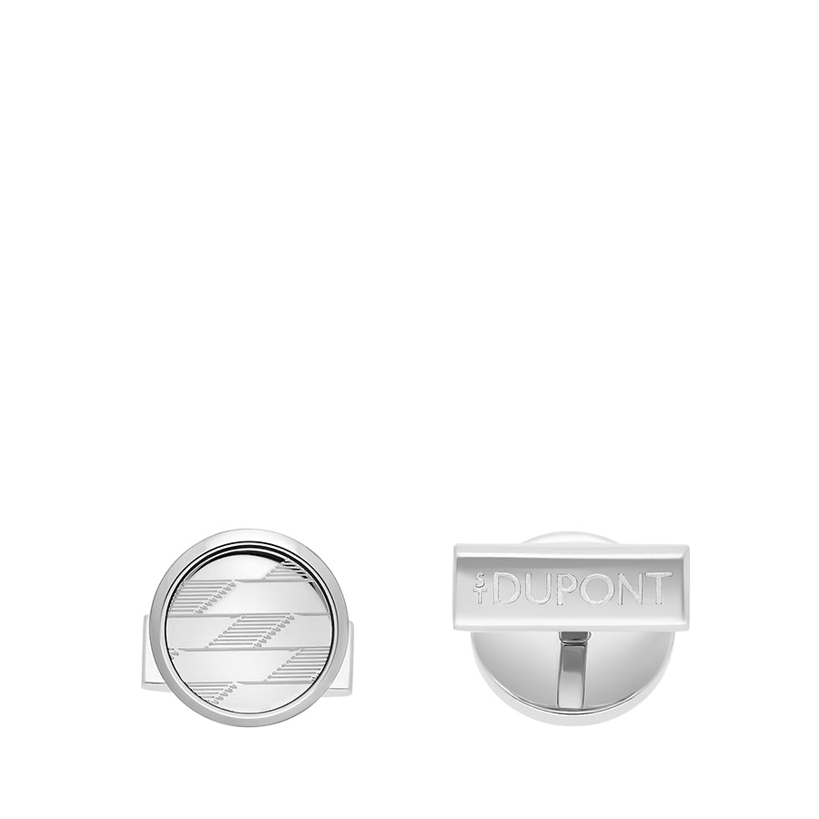 DUPONT ACCESSORIES chưa có hình [style_3597390303257] Khuy măng sét bằng KL màu bạc (CUFFLINKS 1872 CHROME - 005541) - S.T.Dupont